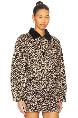 Sanctuary Cropped Barn Jacket in Brown. Size XS. Also