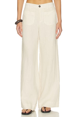 The Linen Marine Wide Leg Pants Sanctuary