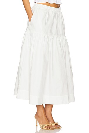 Sanctuary Poplin Prairie Skirt in White