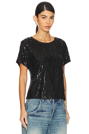 Sanctuary Sequin Perfect Tee in Black