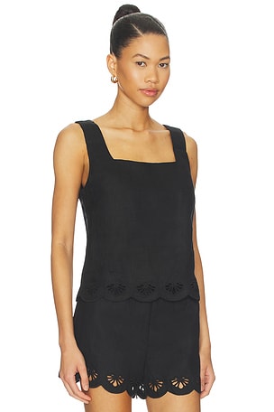 Sanctuary Almost There Linen Top in Black. Size S. Also