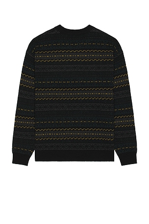 SATURDAYS NYC Classic Pattern Knit Sweater in Black