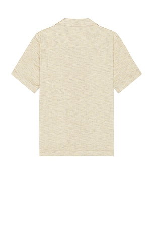 SATURDAYS NYC Canty Embroidered Linen Gauze Shirt in Beige