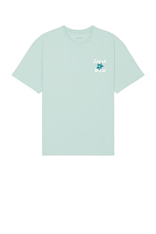 SATURDAYS NYC Flower Relaxed Tee in Baby Blue