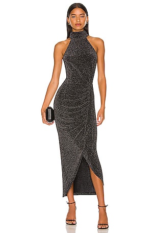 SAYLOR Aida Midi Dress in Gunmetal | REVOLVE