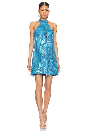 BCBGMAXAZRIA Cambria Dress in Light Crystal Blue Combo REVOLVE