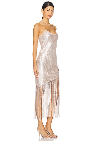 SAYLOR Lillie Dress in Metallic Silver