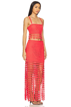 SAYLOR Elie Dress in Burnt Orange