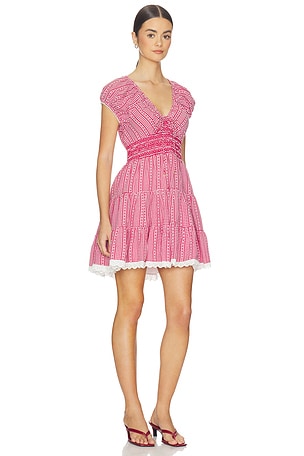 SAYLOR Asterid Dress in Red,White