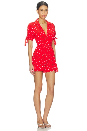 SAYLOR Merrilee Romper in Red