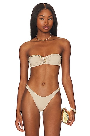 Nadine Bandeau Bikini TopSeashell$137