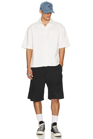 Siegelman Stable Short Sleeve Button Down in White