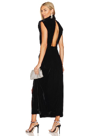 BCBGMAXAZRIA Cut Out Maxi Dress in Black REVOLVE