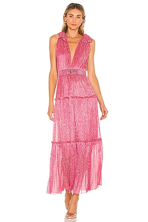 open lace back dress Sabina Musayev July Dress In Coral main image 0