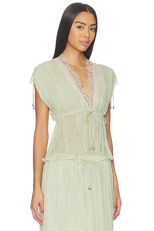 Sabina Musayev Sandi Top in Green. Size S. Also