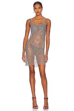 santa brands mini dress Sparkle Mini Dress with Flower Santa