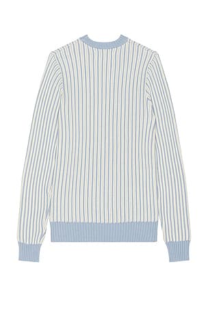 Schott Striped Sweater in Baby Blue