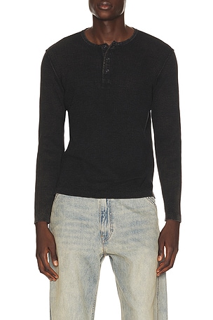 Stonewashed Henley Sweater Schott