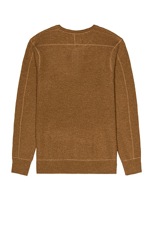 Schott Button Henley Sweater in Brown