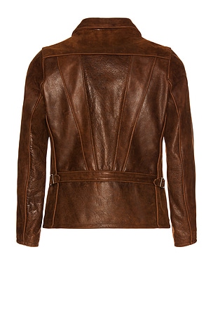Schott Waxy Buffalo Leather Sunset Jacket in Brown