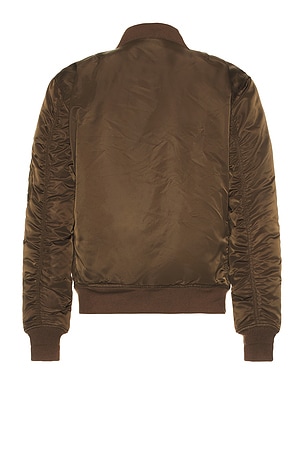 Schott Nylon Flight Jacket in Brown