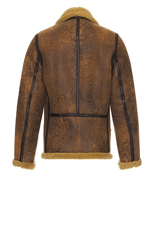 Schott Sheepskin Jacket in Brown