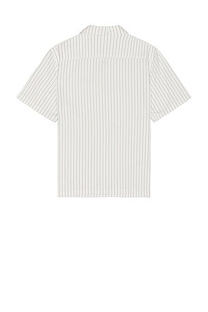 Schott 1/4 Zip Short Sleeve Shirt in White