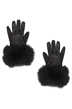 Dawson Leather Gloves With Fur Trim Susanna Chow