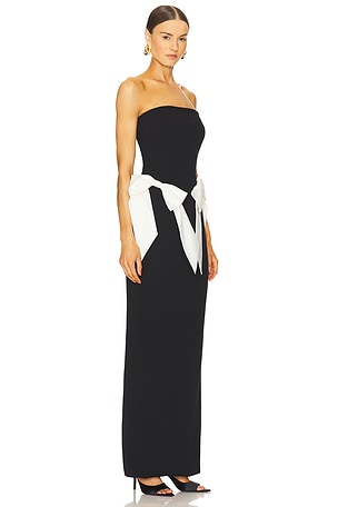 Susanna Chow Georgina Strapless Dress in Black