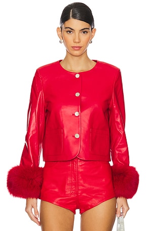 Dawson Leather Jacket With Fur Trim Susanna Chow