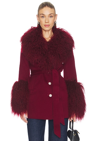 x REVOLVE Mimi Cashmere Shearling Coat Susanna Chow