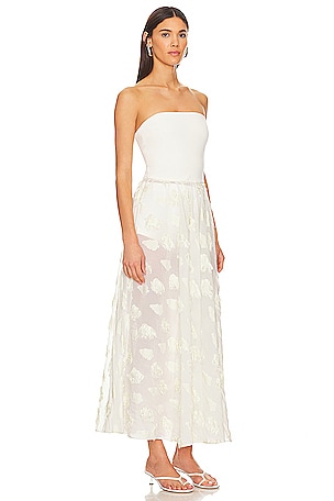 SELMACILEK Strapless Maxi Dress in Ivory