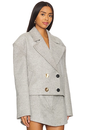 SELMACILEK Cachet Button Jacket in Light Grey