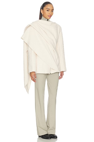 SELMACILEK Cape Coat in Cream