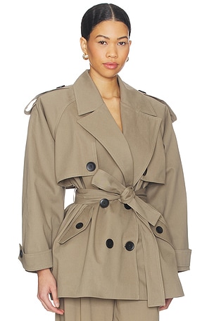 SELMACILEK Khaki Terra Trenchcoat in Beige