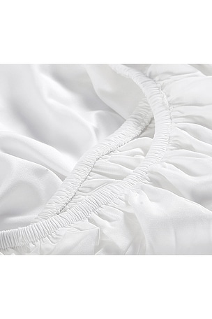 Sunday Citizen Queen Natural Premium Bamboo Fitted Sheet in White
