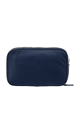 Stoney Clover Lane Double Zipper Pouch in Sapphire