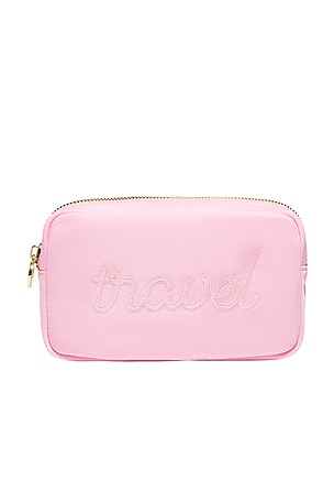 "travel" Embroidered Small Pouch Stoney Clover Lane