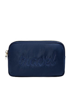 "travel" Embroidered Small Pouch Stoney Clover Lane