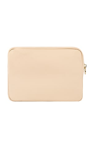 Stoney Clover Lane always On Vacay Embroidered Large Pouch in Sand