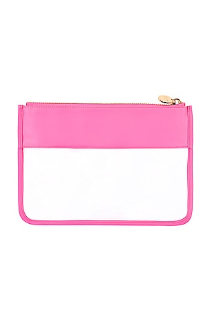 Stoney Clover Lane Classic Clear Flat Pouch in Bubble Gum
