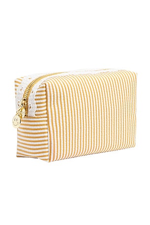 Medium Pouch in Yellow Seersucker Stoney Clover Lane