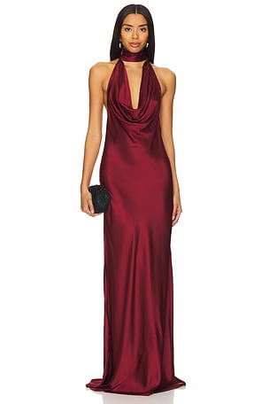 x REVOLVE Amelia Gown Stone Cold Fox