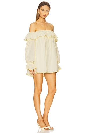 Stone Cold Fox x REVOLVE Abby Mini Dress in Lemon. Size M. Also