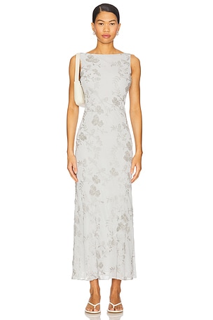 x REVOLVE Blaire Embroidered Maxi Dress Stone Cold Fox