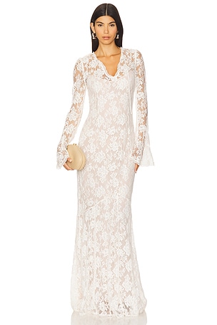 x REVOLVE Grace Gown Stone Cold Fox