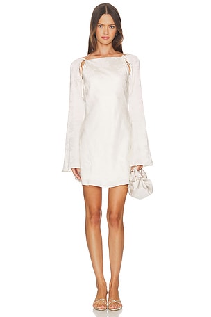x REVOLVE Gracie Jacquard Mini Dress Stone Cold Fox