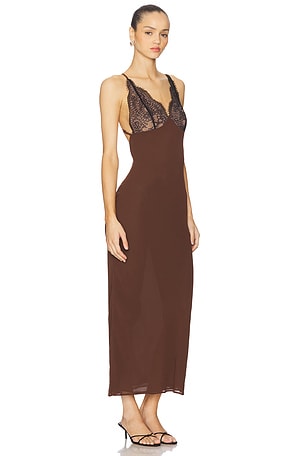 Stone Cold Fox x REVOLVE Remi Slip Dress in Brown