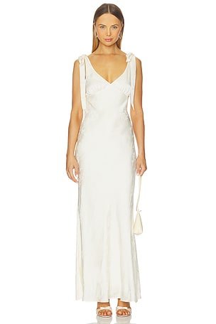 x REVOLVE Miley Jacquard Gown Stone Cold Fox
