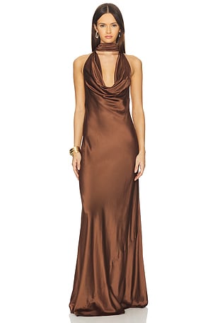 x REVOLVE Amelia Gown Stone Cold Fox